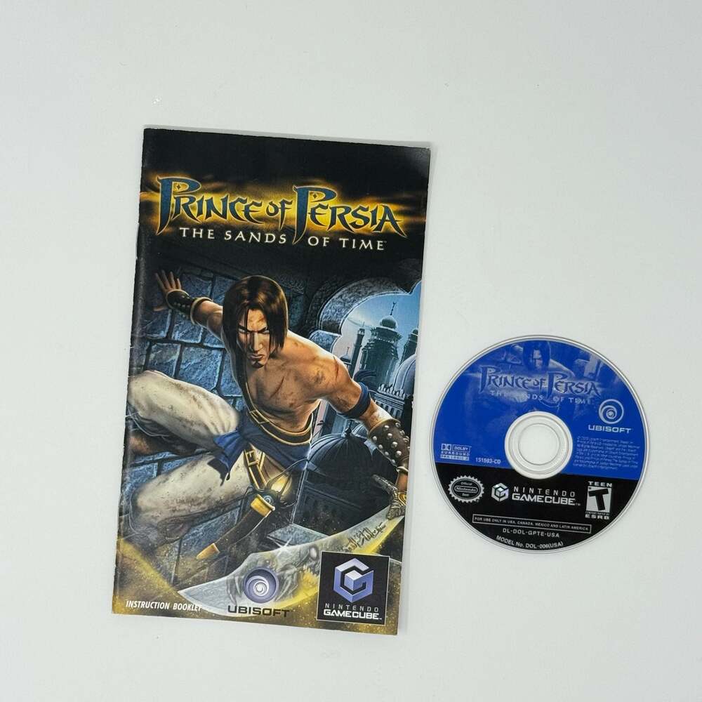 Prince of Persia: The Sands of Time Nintendo GameCube Disc and Manual